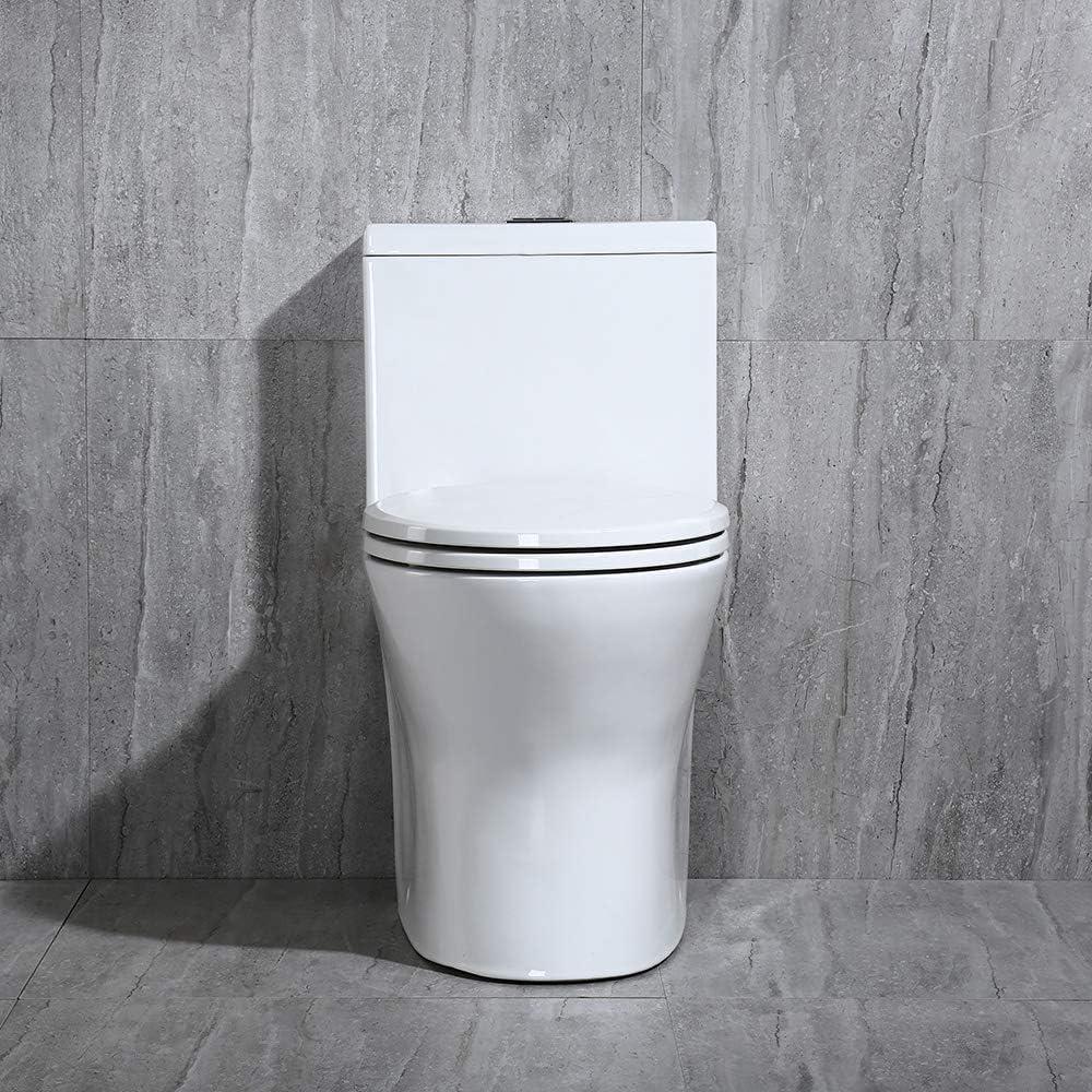 1.28 GPF Space Saving Round Compact One-Piece Toilet (Seat Included)
