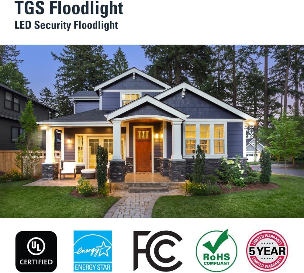 Cooper Lighting LLC 2 - Head LED Hardwired Outdoor Security Flood Light with Motion Sensor (Set of 2)