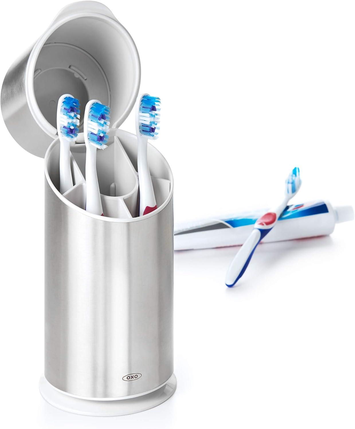 Stainless Steel Toothbrush Organizer