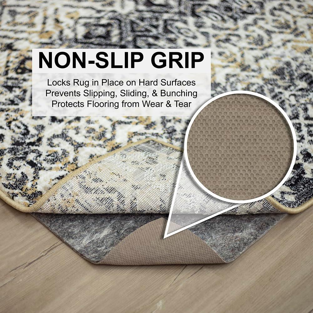 Mohawk 2'5"x8' Runner Premium Dual Surface Rug Pad Natural: Skid-Resistant, Gray, Rectangle, Polyester