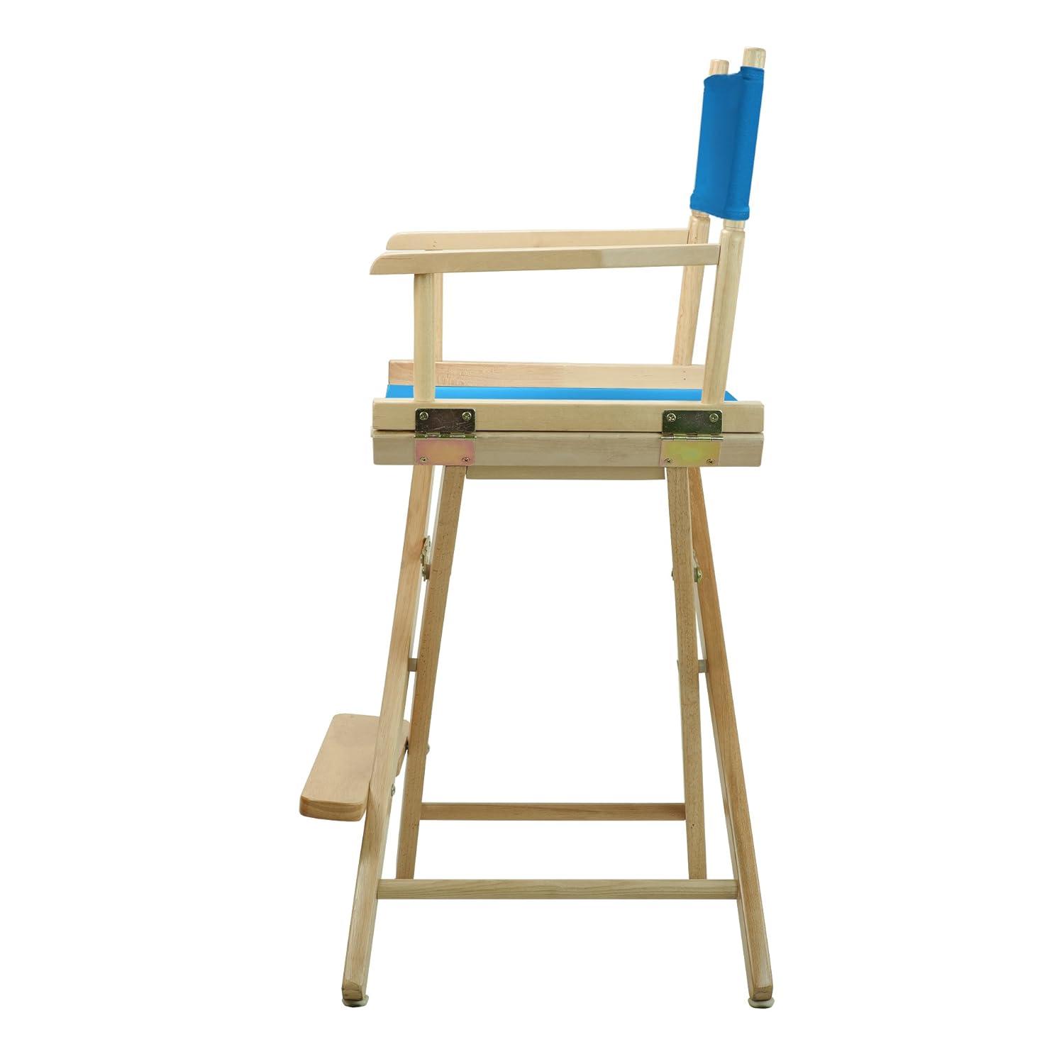 "24" Director's Chair Natural Frame-Turquoise Canvas"