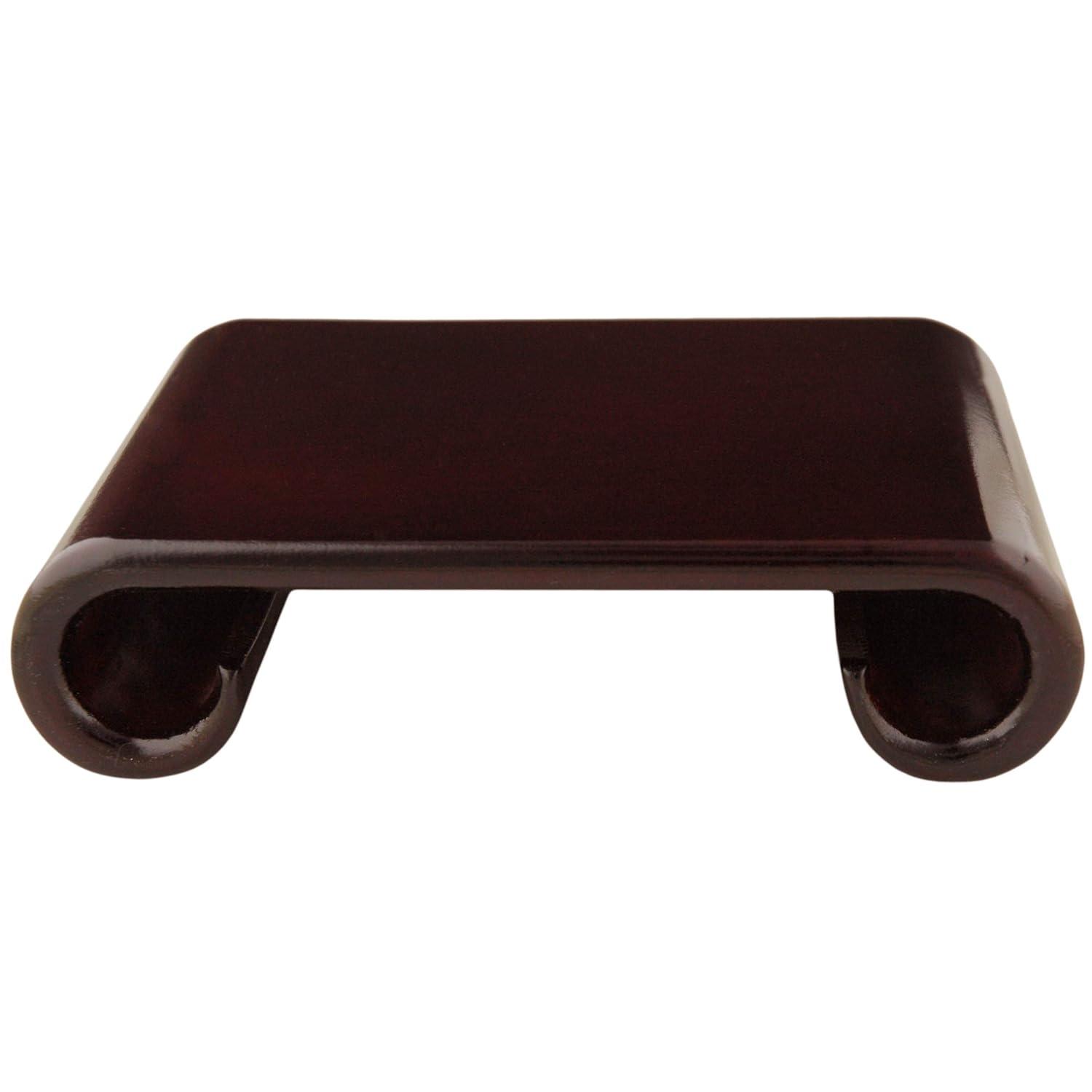 Oriental Furniture Rosewood Scroll Stand, size 8