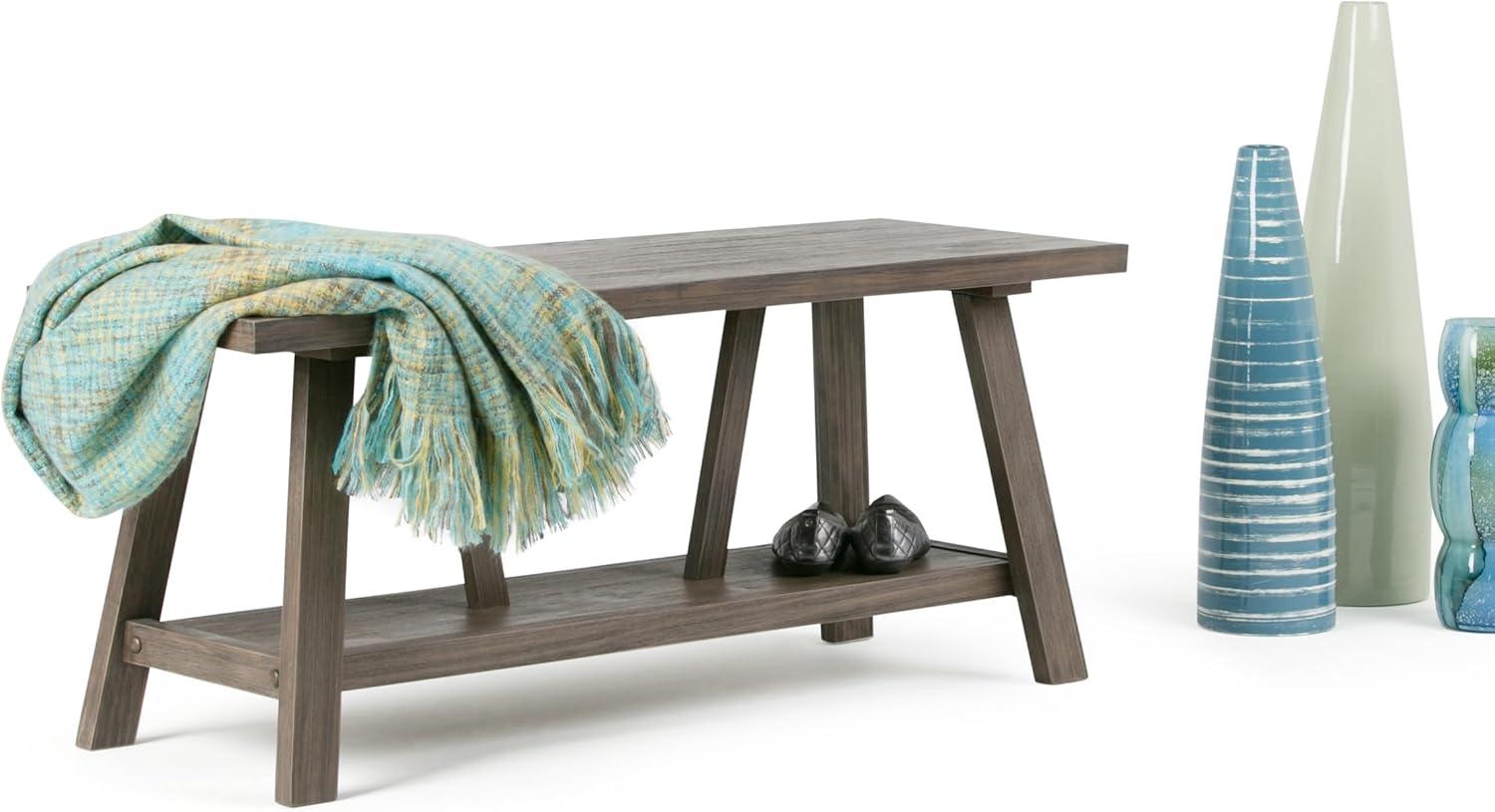 Simpli Home Dylan Solid Wood Storage Bench