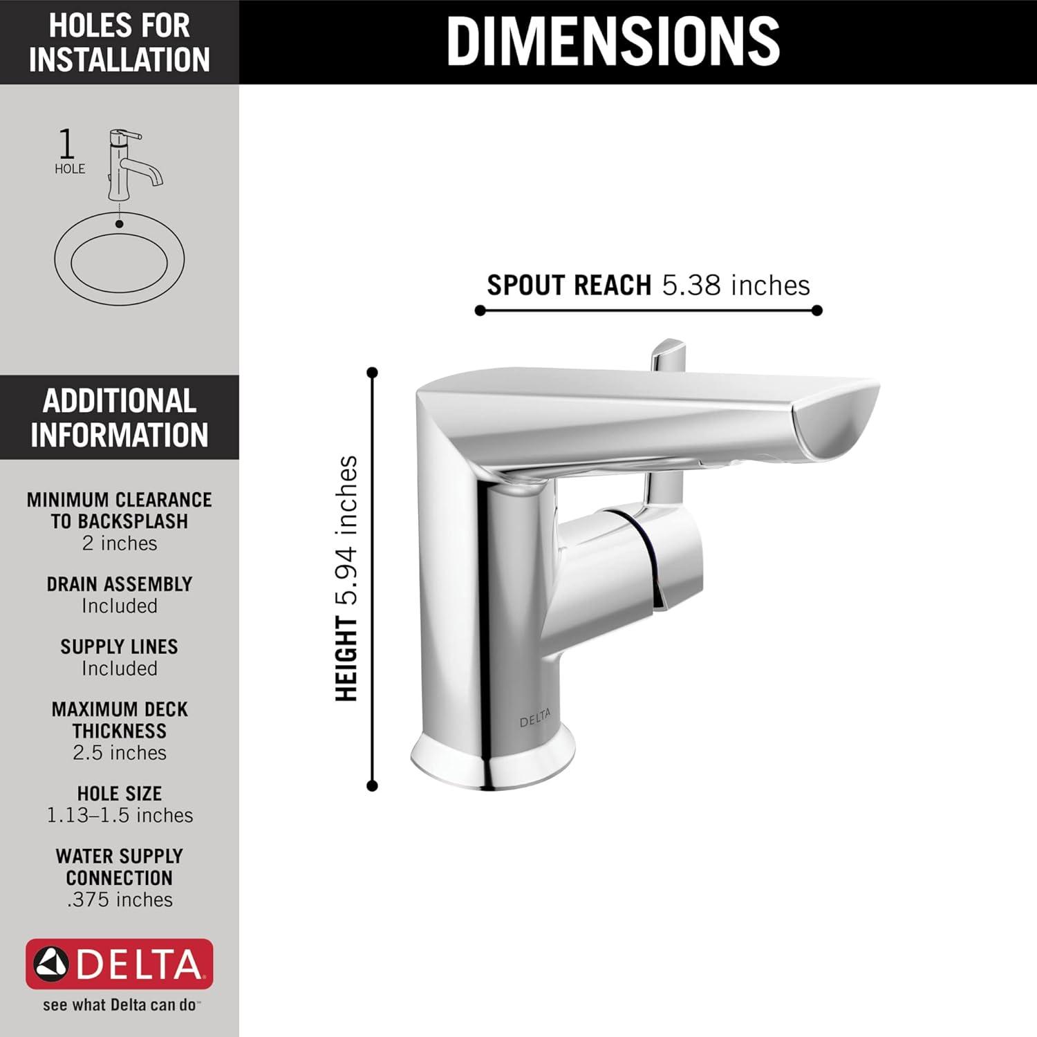 Galeon Single Hole Bathroom Faucet with Drain Assembly