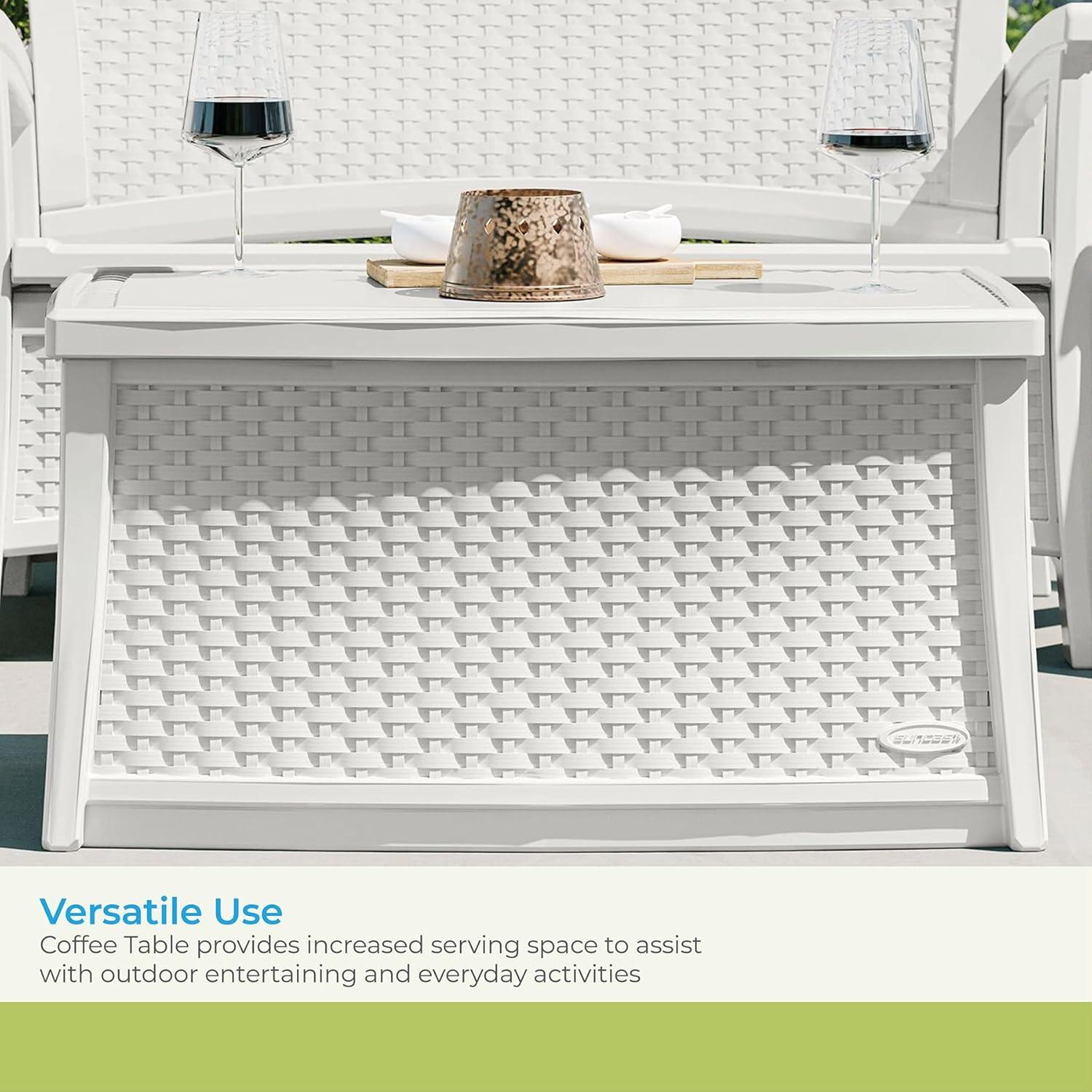 Suncast Rectangular Resin Outdoor Coffee Table