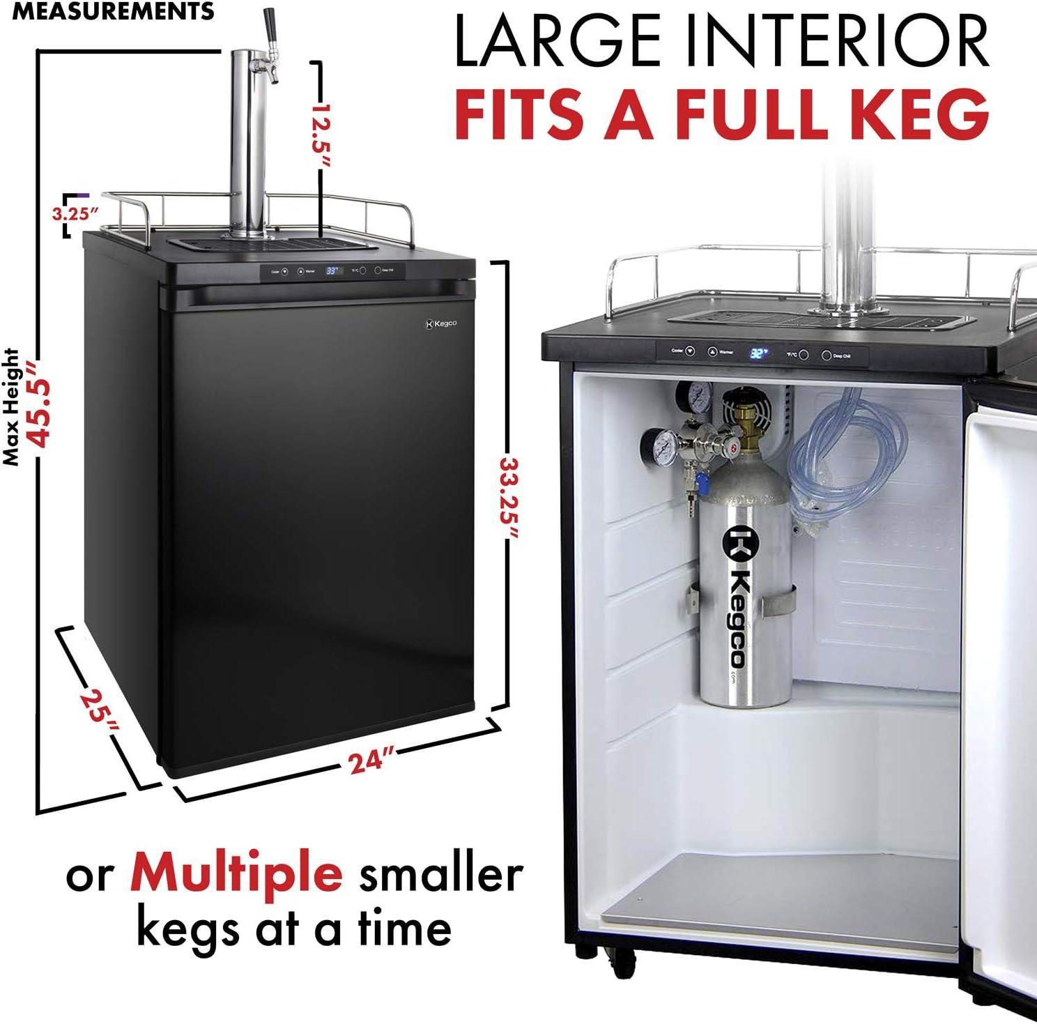 Kegco Kegco Single Tap Freestanding Kegerator with Adjustable Temperature