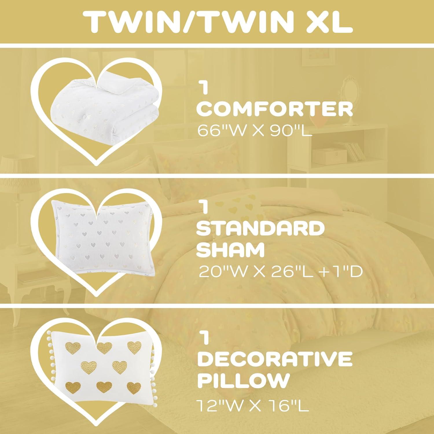 Mi Zone Rosalie Metallic Printed Plush Comforter Set