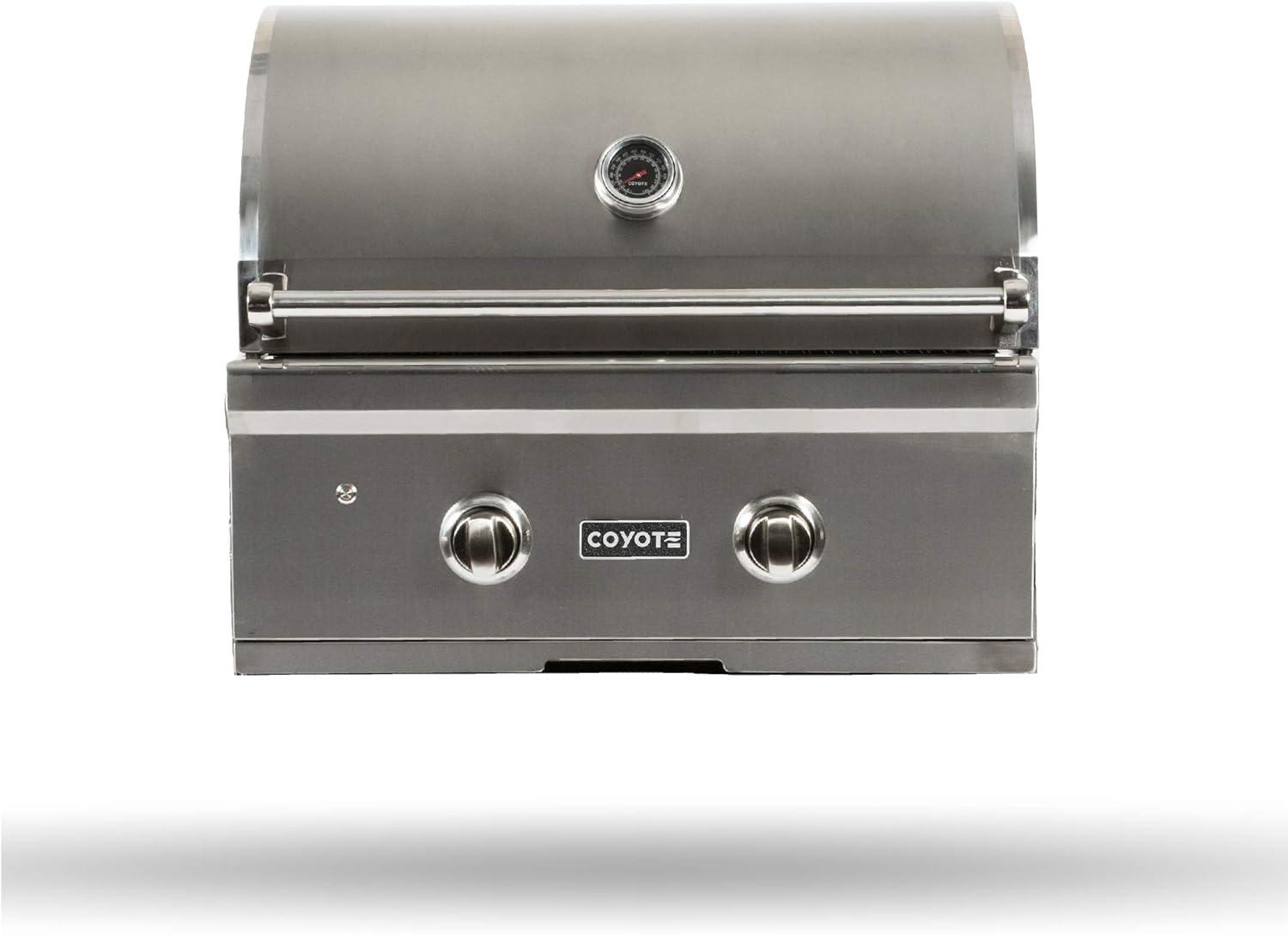 28-Inch Stainless Steel Built-In Propane Gas Grill with Side Burner