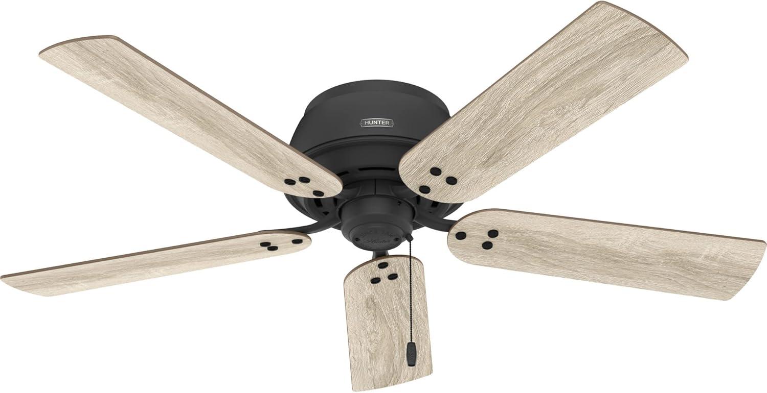 52" Shady Grove Low Profile Ceiling Fan with Light Kit and Pull Chain (Includes LED Light Bulb) - Hunter Fan