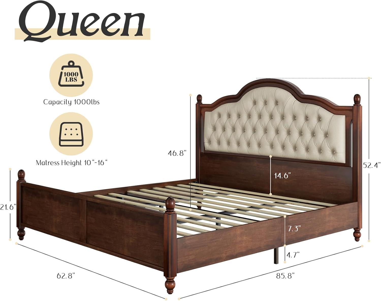 Lark Manor™ Amilio Upholstered Bed Solid Wood Platform