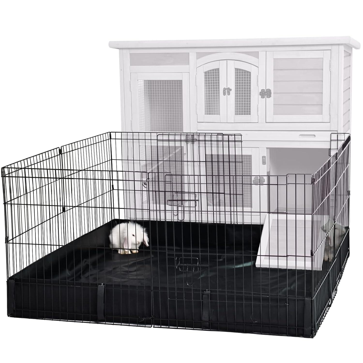 XZ7002 Bunny Cage Gray 51.6"L x 25.2"W x 36.2"H