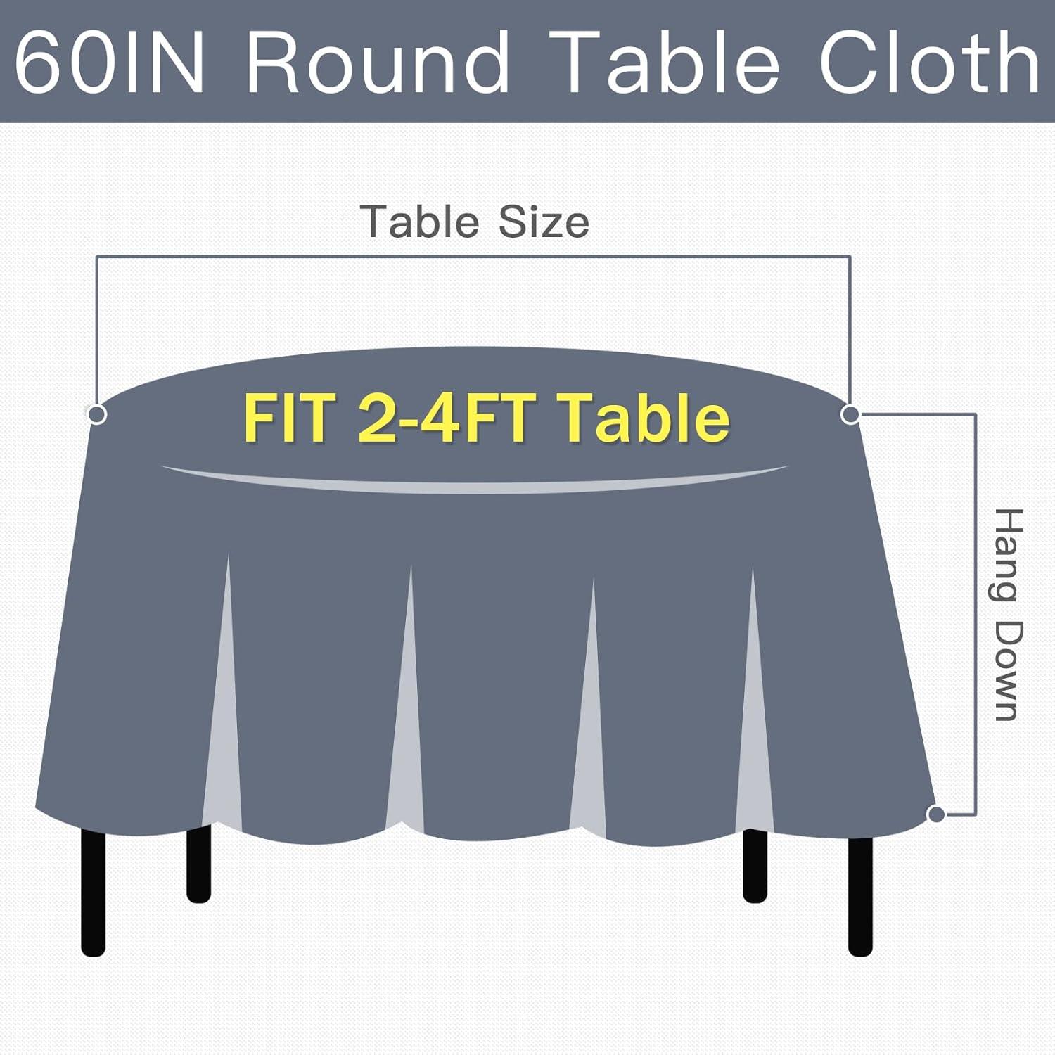 Gracie Oaks Table Cloth Tassel Cotton Linen Table Cover For Kitchen Dinning Wrinkle Free Table Cloths (Coffee, 60In Round)