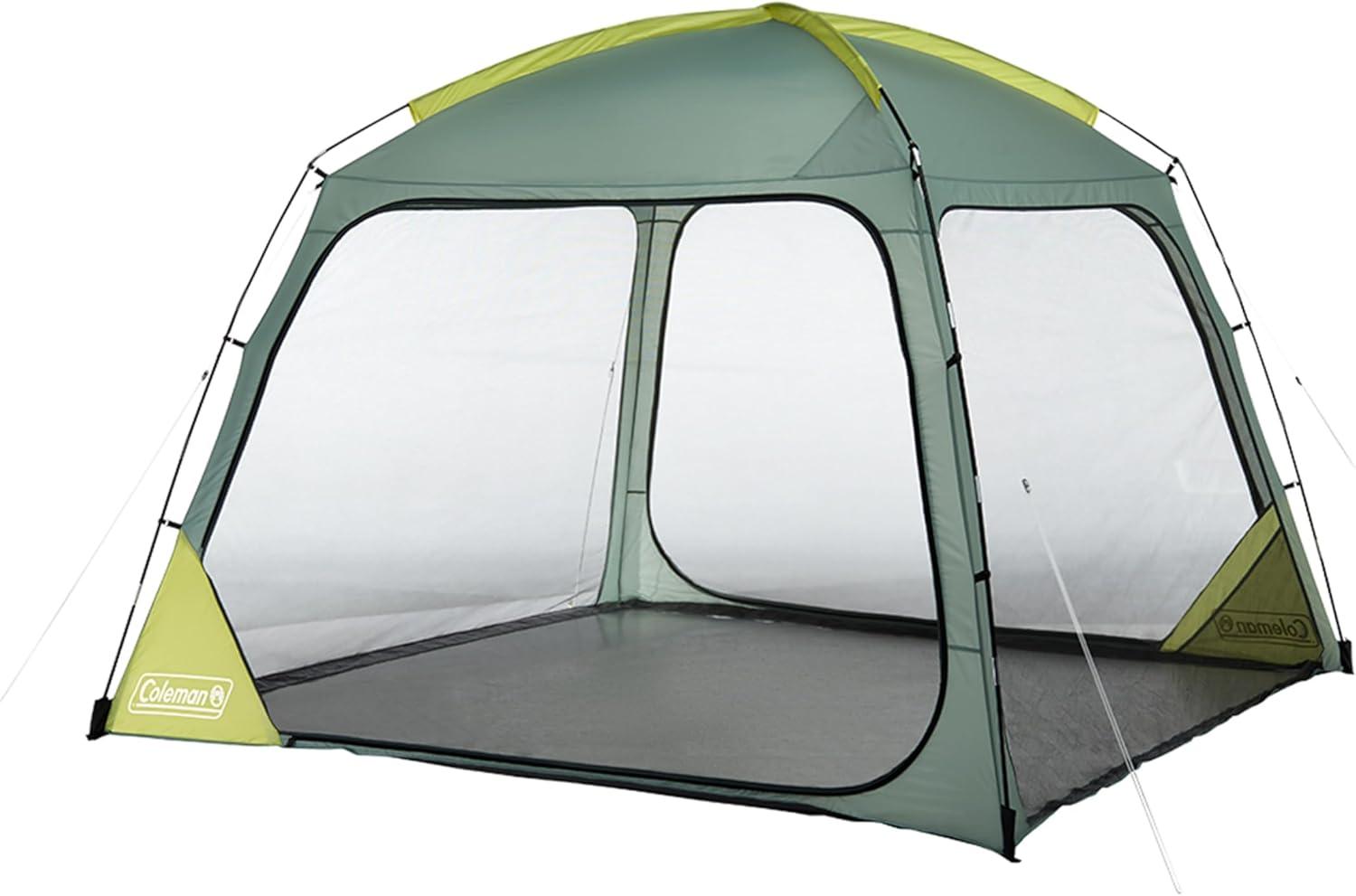 Coleman 86"x10' Skyshade 6 Person Screen Dome Canopy Beach Shelter Tent - Moss