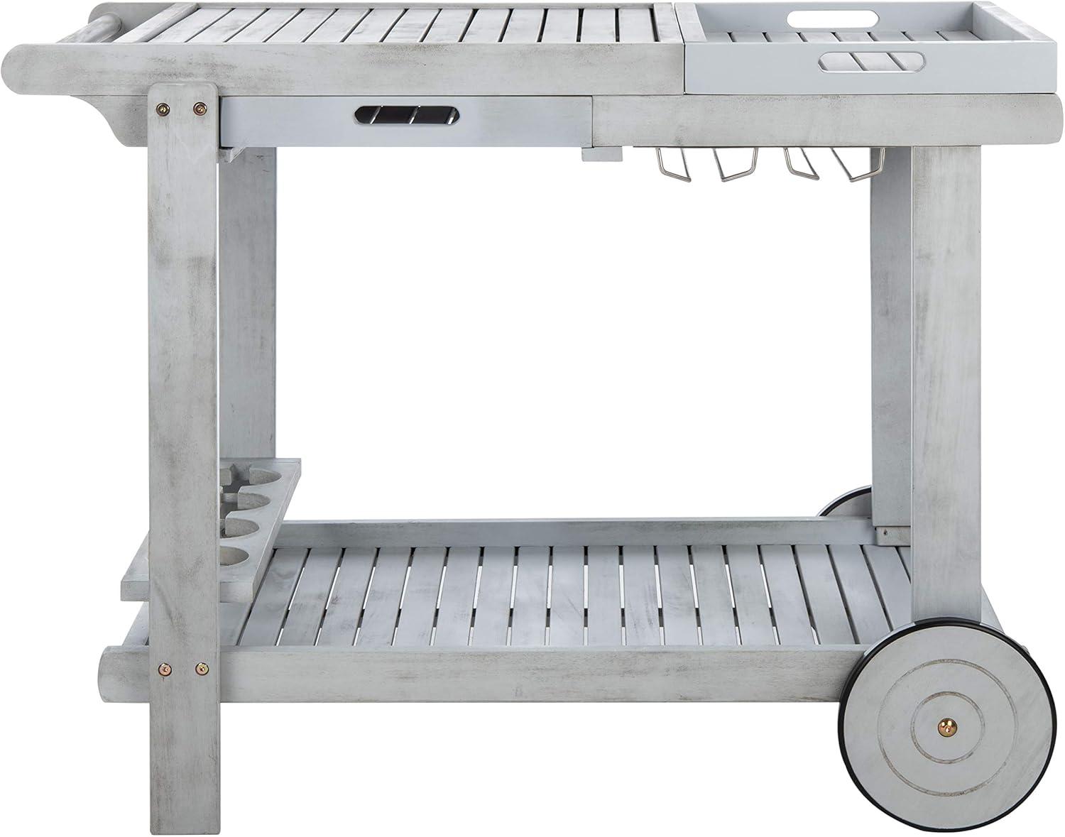Orland Outdoor Tea Trolley PAT7010 - Grey - Safavieh
