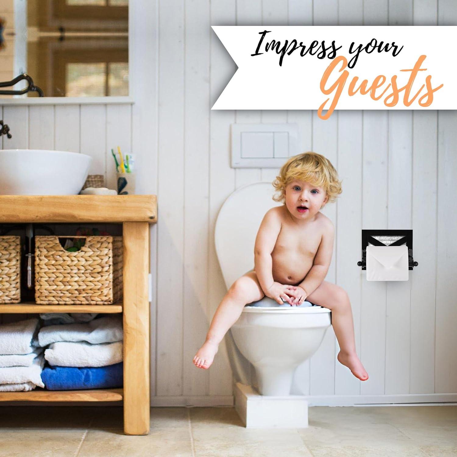 Wall Mount Rustic Farmhouse Toilet Paper Holder