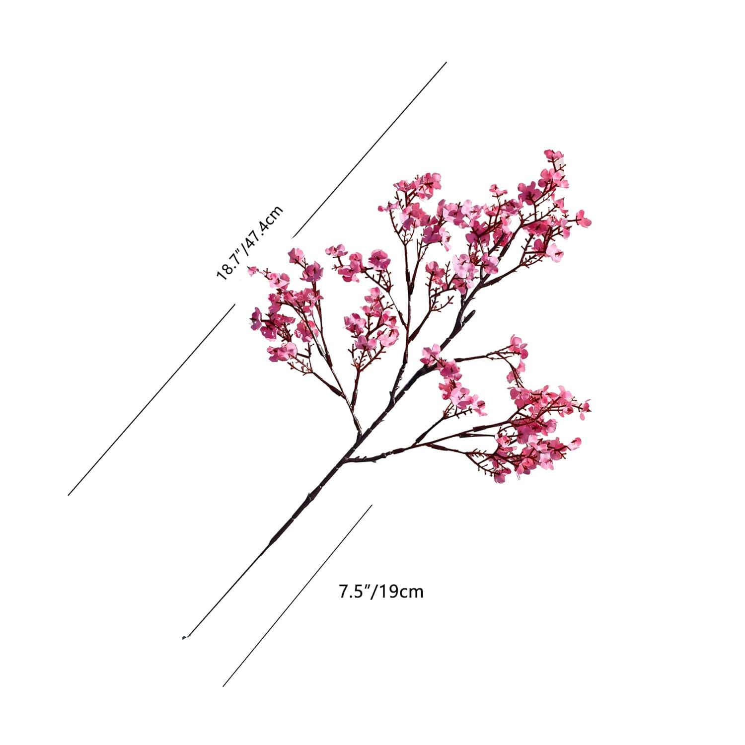 Viworld 6 Bundles Baby Breath Flowers Artificial Bulk Gypsophila Bouquets Pink Real Touch Silk Floral Arrangements for Table Centerpieces Wedding Home Farmhouse Party DIY Decor