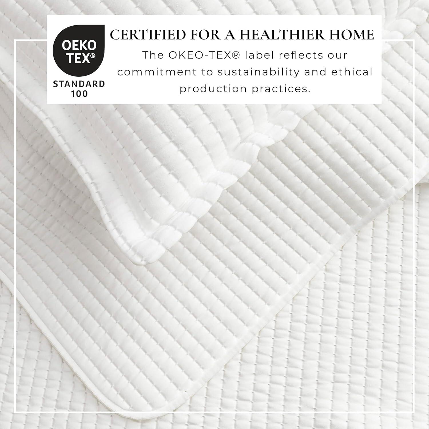 FreshFolds Modern & Contemporary Stripe Stitched Quilt Set with Shams