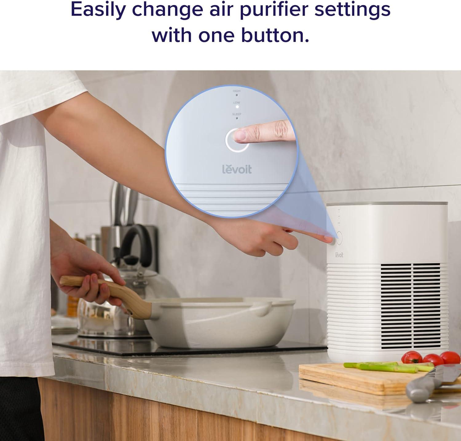 White Compact Dual-Filter Air Purifier with Aroma Pad