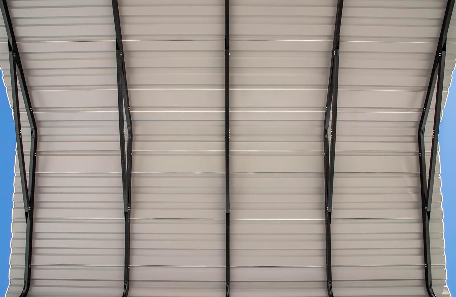 Arrow Carports Galvanized Steel Carport, RV Metal Carport Kit, 14' x 47' x 14', Eggshell