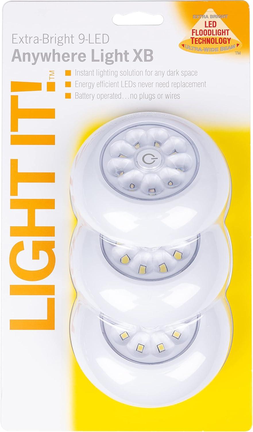 Fulcrum Light It! Switch Battery Powered LED White Stair Light 3 pk