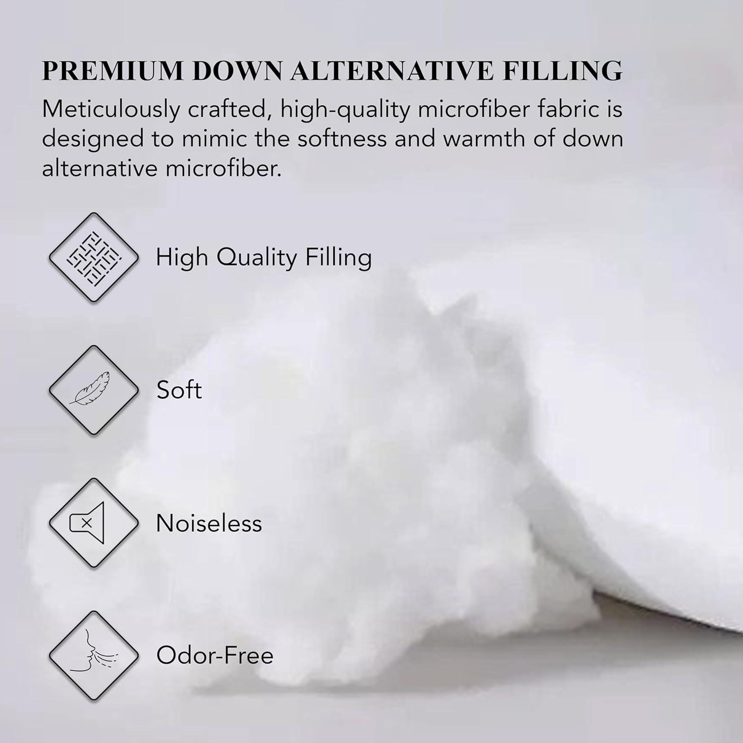 A1 Home Collections Pilow Pack of 4 Down Alternative Throw Pillow Inserts, 18x18 Inch, White 4 Count