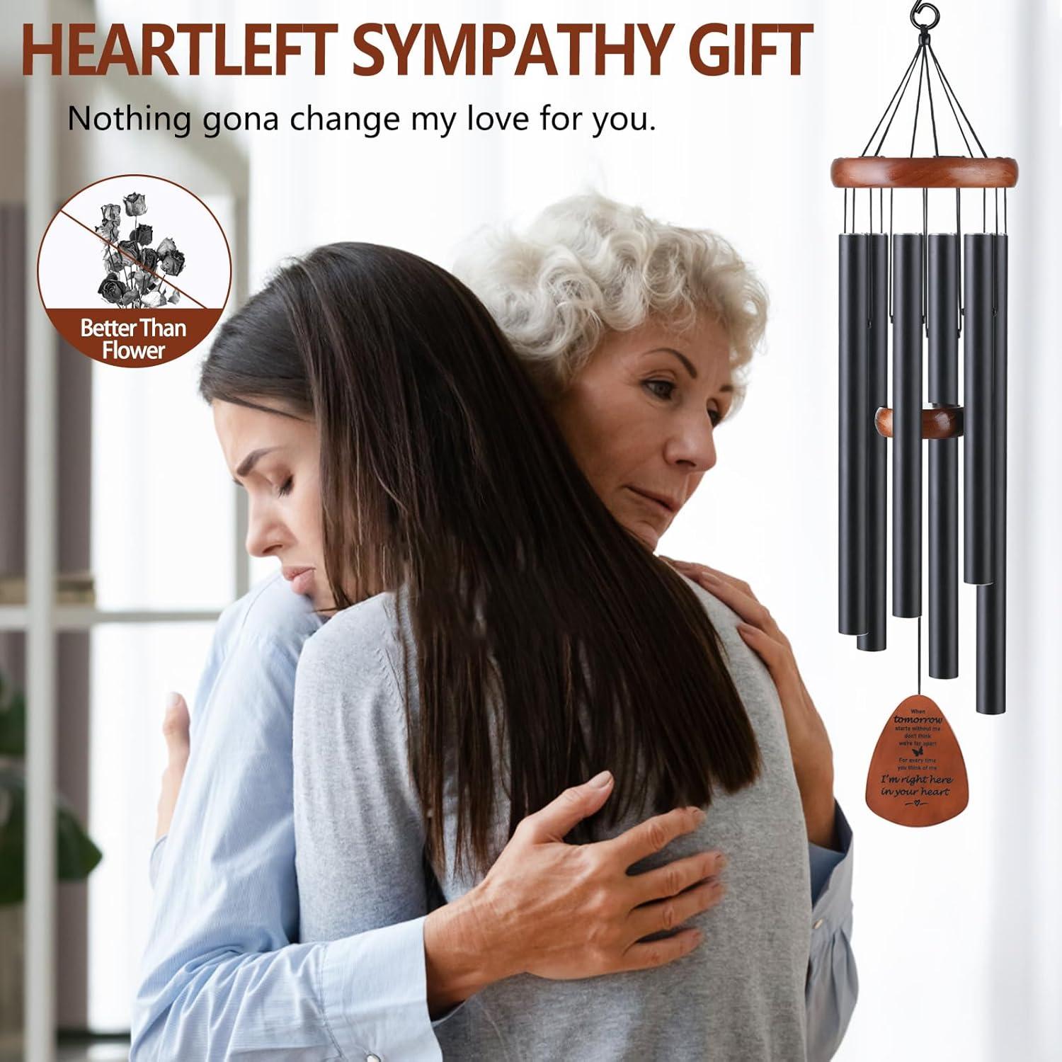 Sympathy Gifts for Loss of Loved One 32" Memorial Wind Chimes for Loss of Loved One Bereavement Condolence Gifts Sympathy Windchimes Memory Wind Chime with Memorial Card