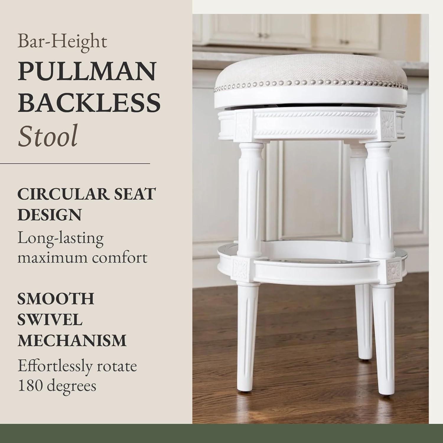 Maven Lane Maven Lane Pullman Backless Stool with Fabric Upholstery