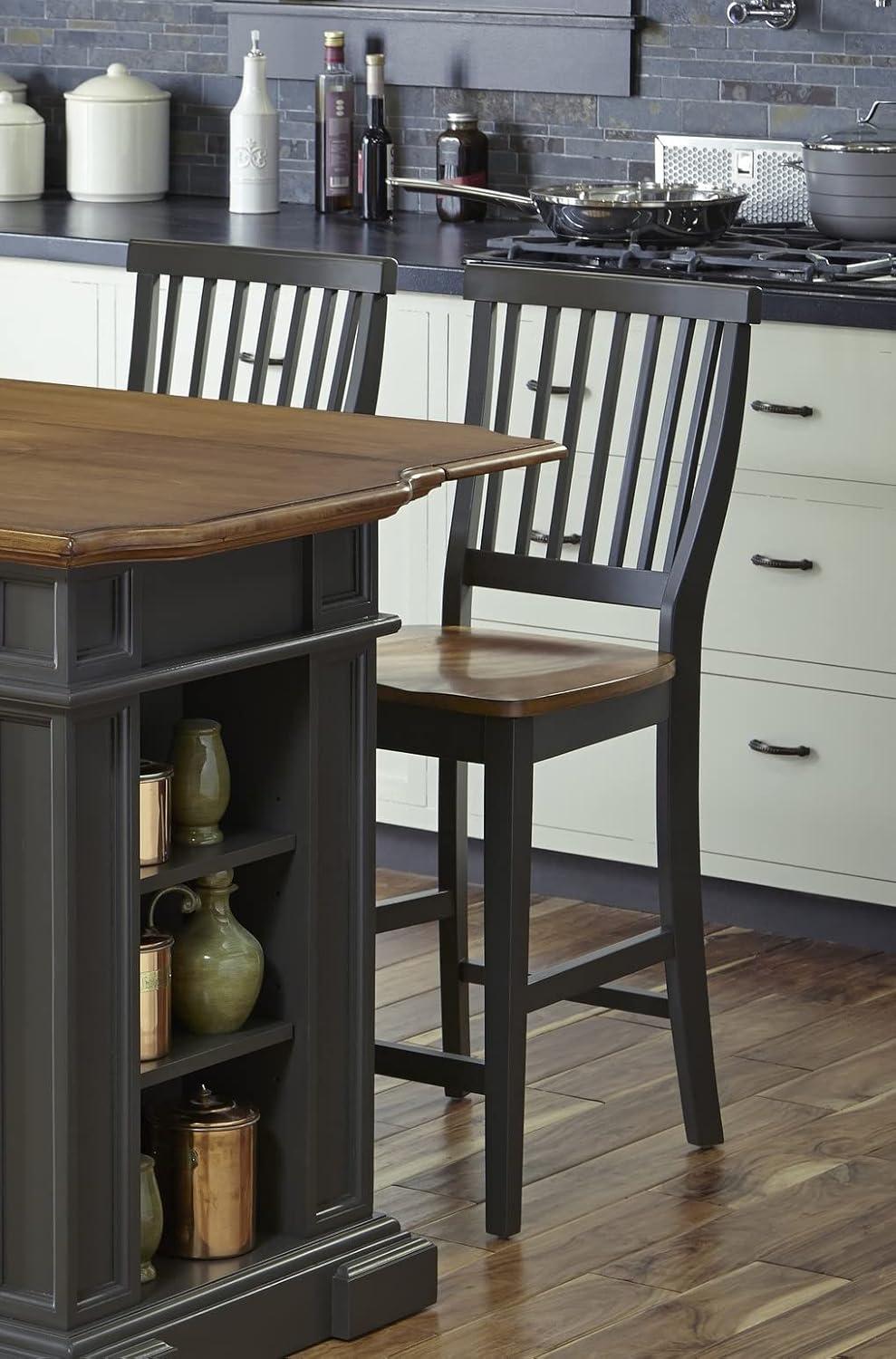 Homestyles Americana Wood Counter Stool in Gray