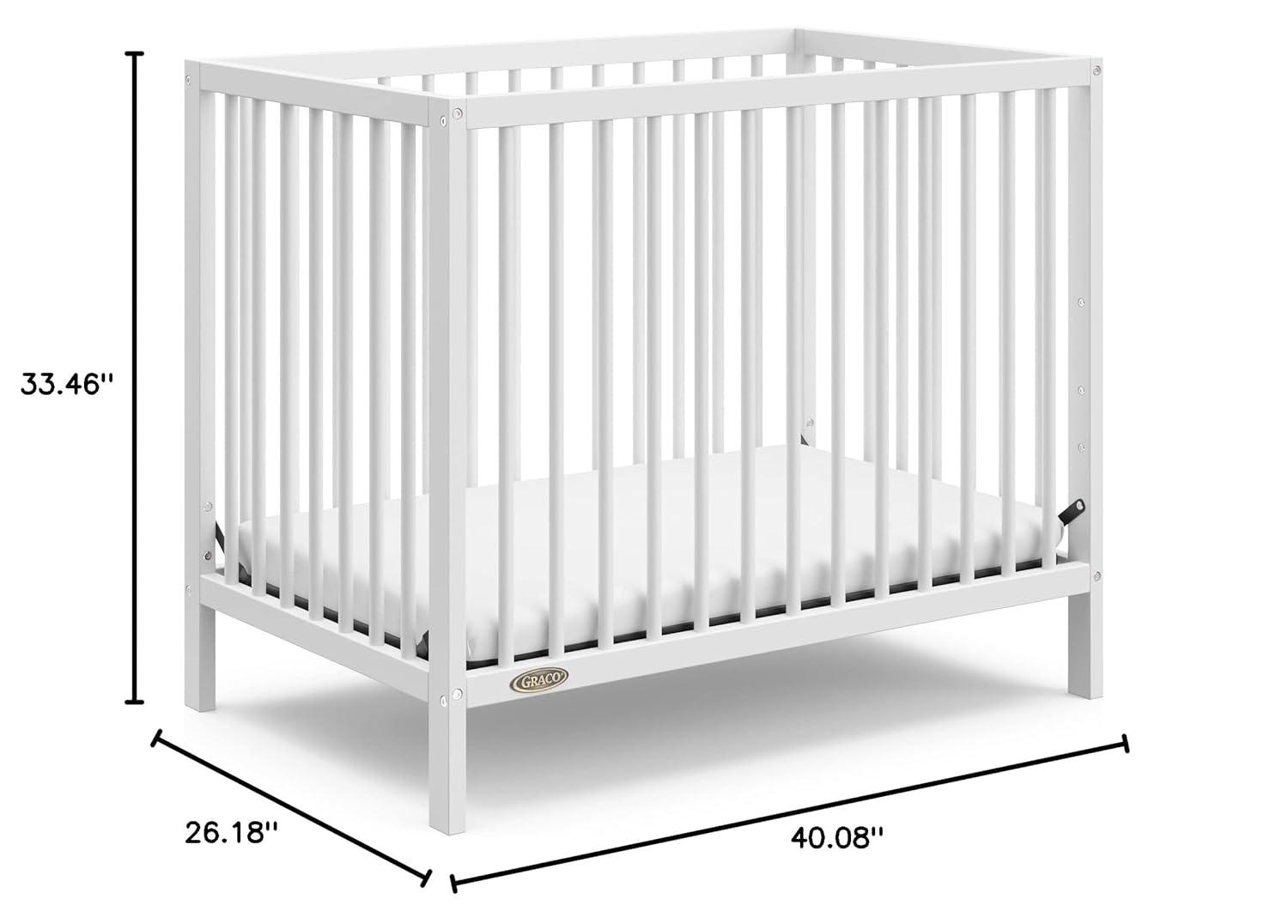 Teddi 4-in-1 Mini Convertible Crib with Mattress