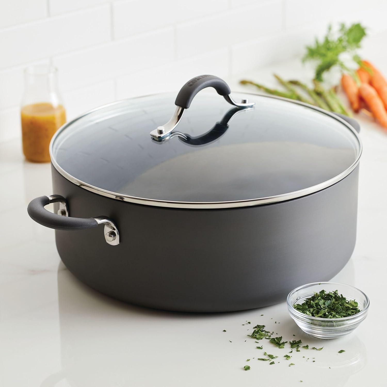 Circulon Radiance Hard-Anodized Aluminum Nonstick Wide Stockpot