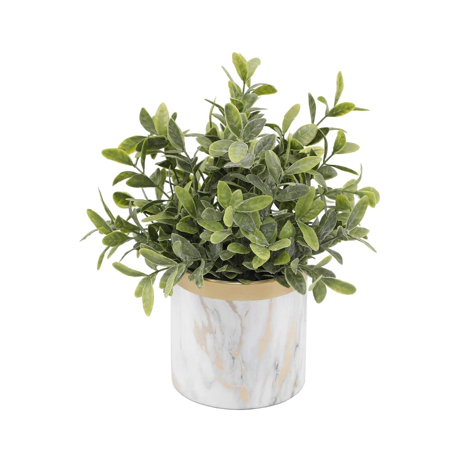 Flora Bunda CS5172E-GD Tea leaf in GD Marble 4.5' Ceramic Pot