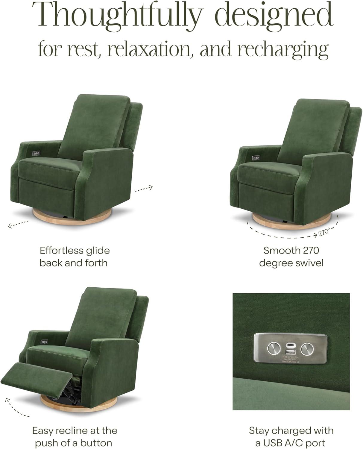 Crewe Electronic Recliner and Swivel Glider in Eco-Performance Fabric