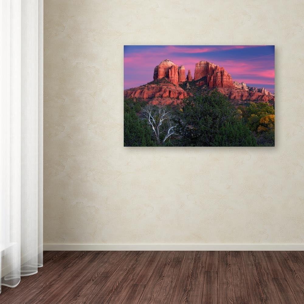 Trademark Fine Art 'Sedona Cathedral Rock Dusk' Canvas Art by Mike Jones Photo