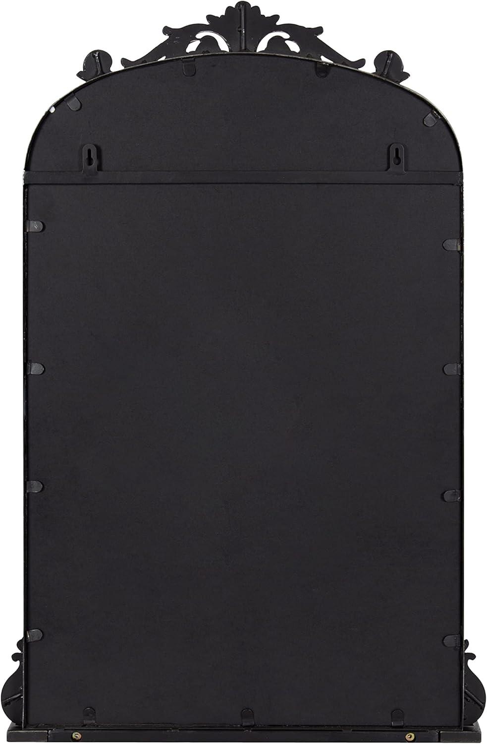 Kate and Laurel Arendahl Functional Mirror with Shelf - Black, 21x32