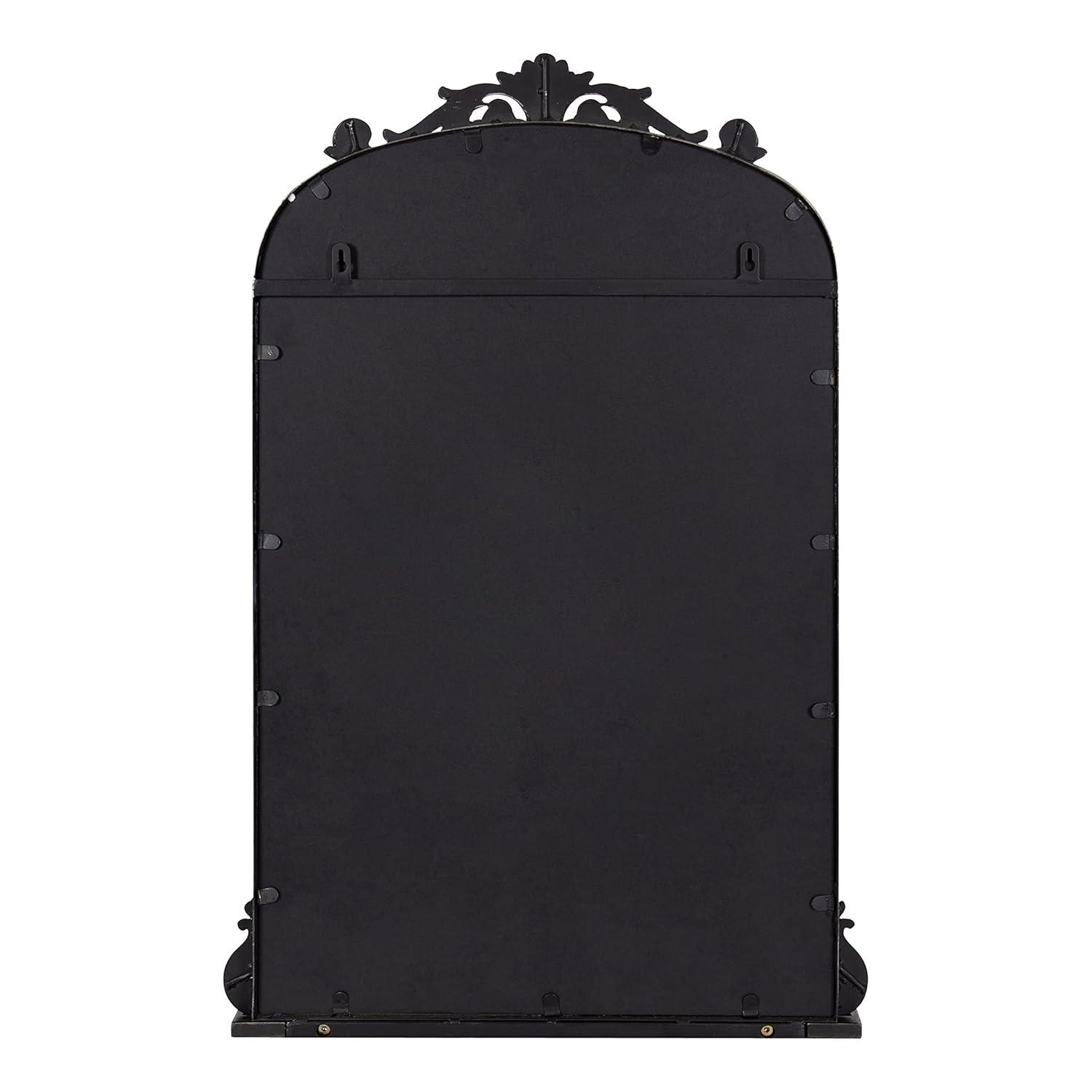 Kate and Laurel Arendahl Functional Mirror with Shelf - Black, 21x32