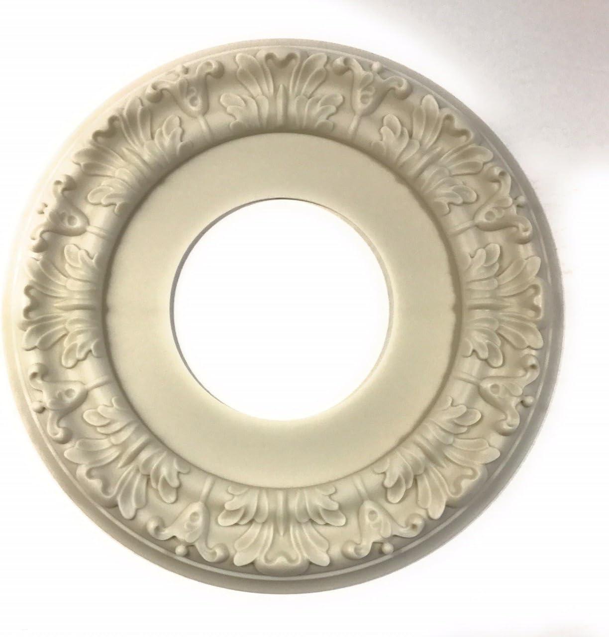 allen + roth 10-Inches W x 10-Inches L Traditional White Composite Whole Ceiling Medallion