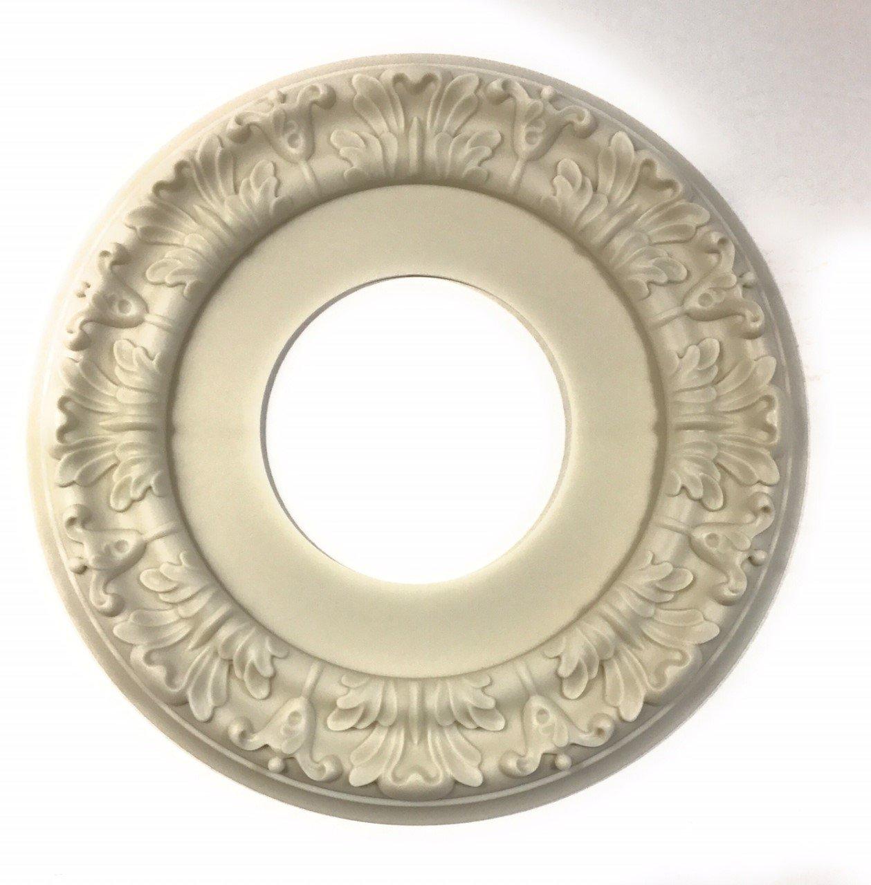 allen + roth 10-Inches W x 10-Inches L Traditional White Composite Whole Ceiling Medallion