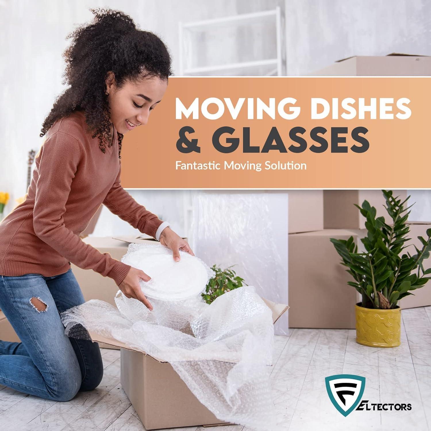 Felt Plate China Storage Dividers Protectors White Large Thick and Premium Soft 144 packs (72 pcs 7.5", 36 pcs 5" and 36 pcs 10.5")