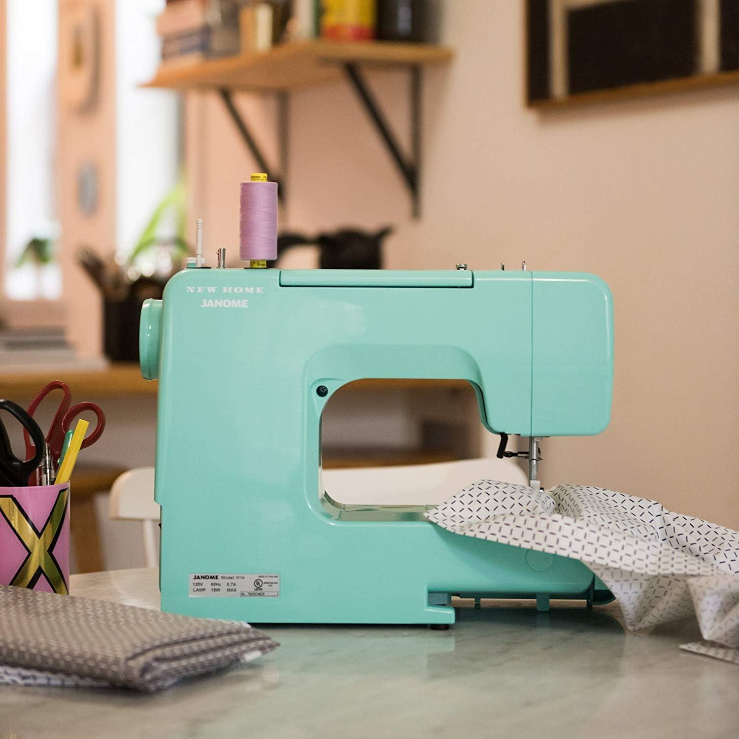 Janome Arctic Crystal Blue Sewing Machine with Metal Frame