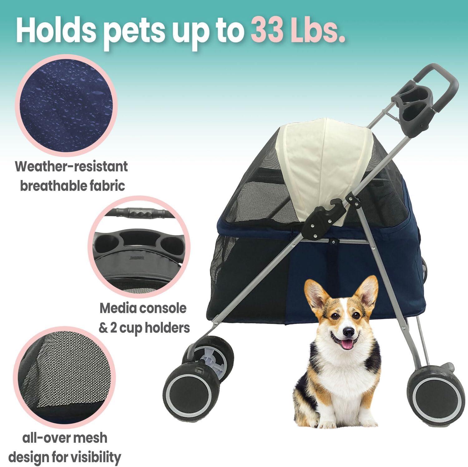 Foldable Pet Jogger Stroller