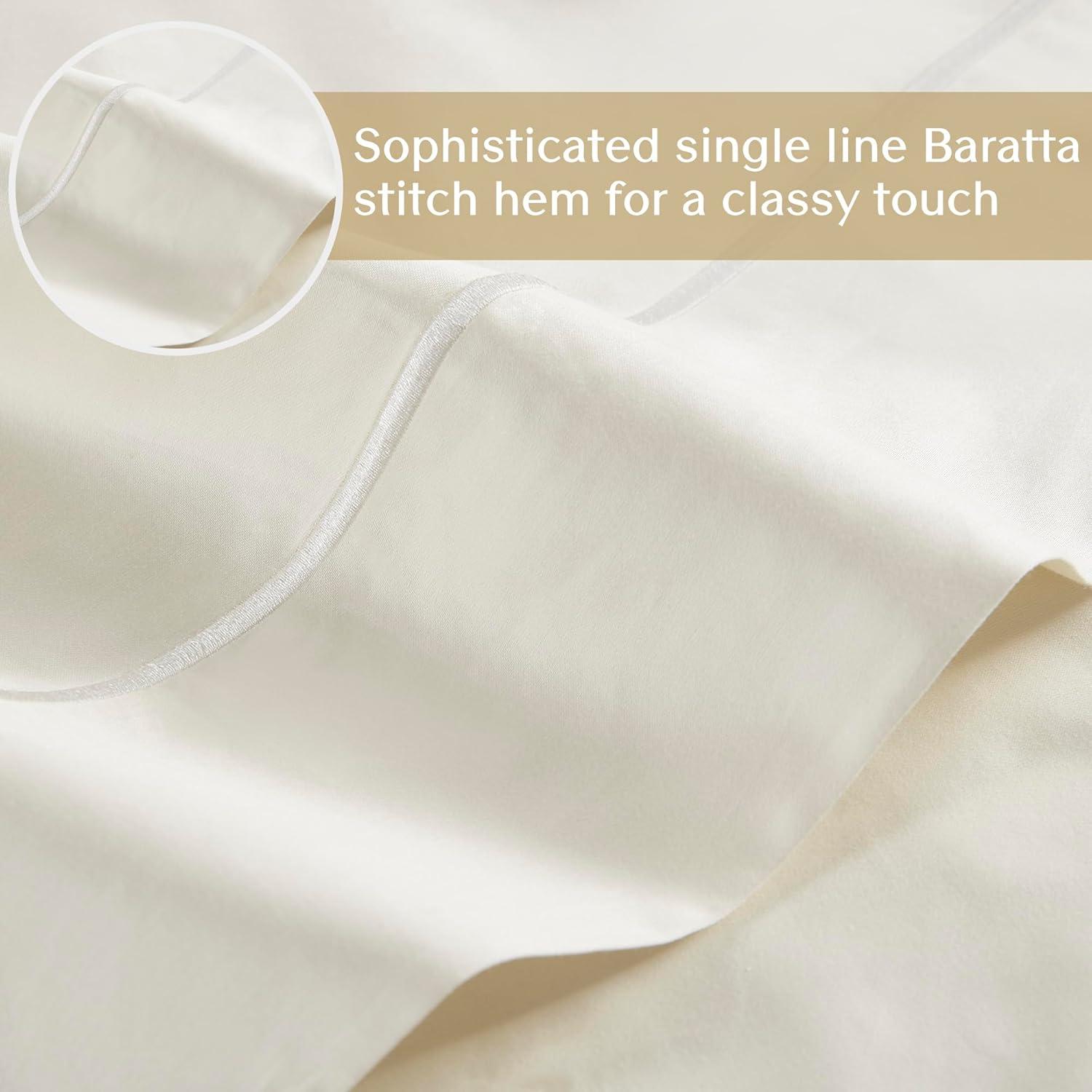 Croscill Luxury Egyptian 500TC Cotton Sheet Set in Ivory Queen