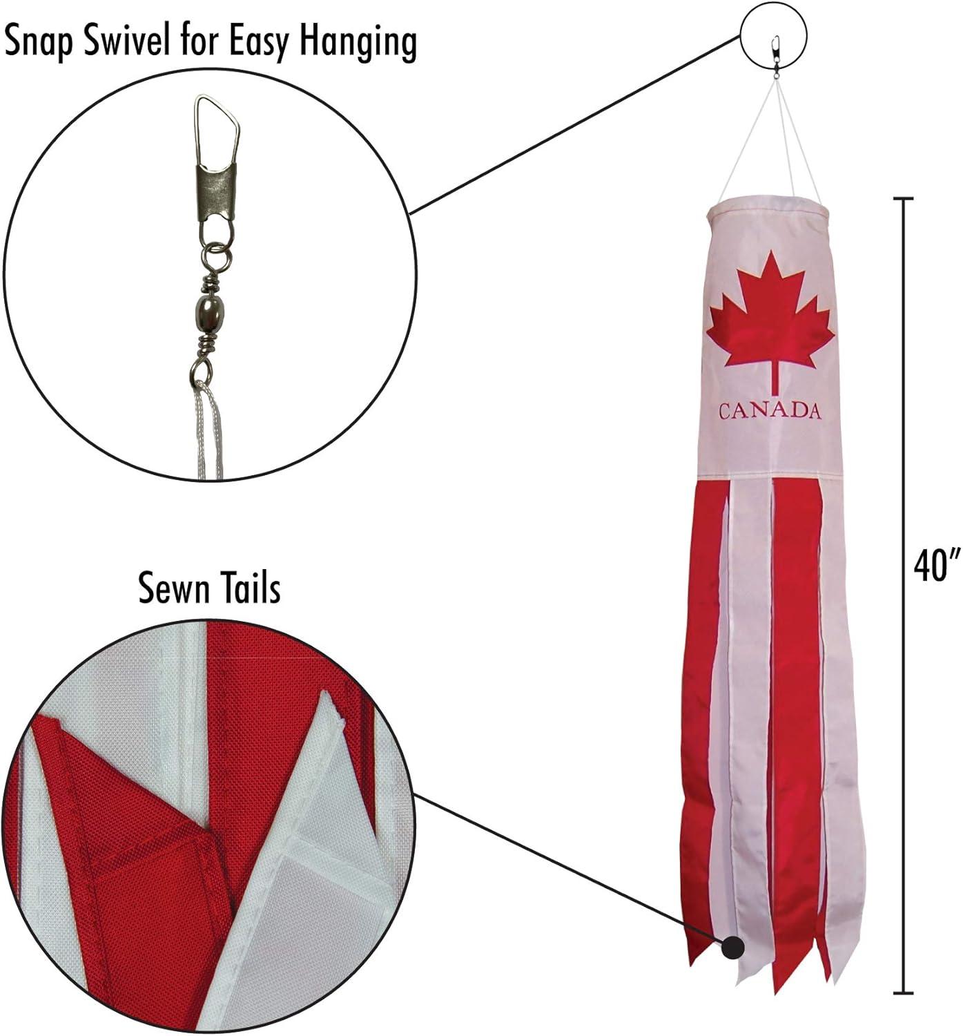 In the Breeze Canada Flag Windsock, 40-Inch