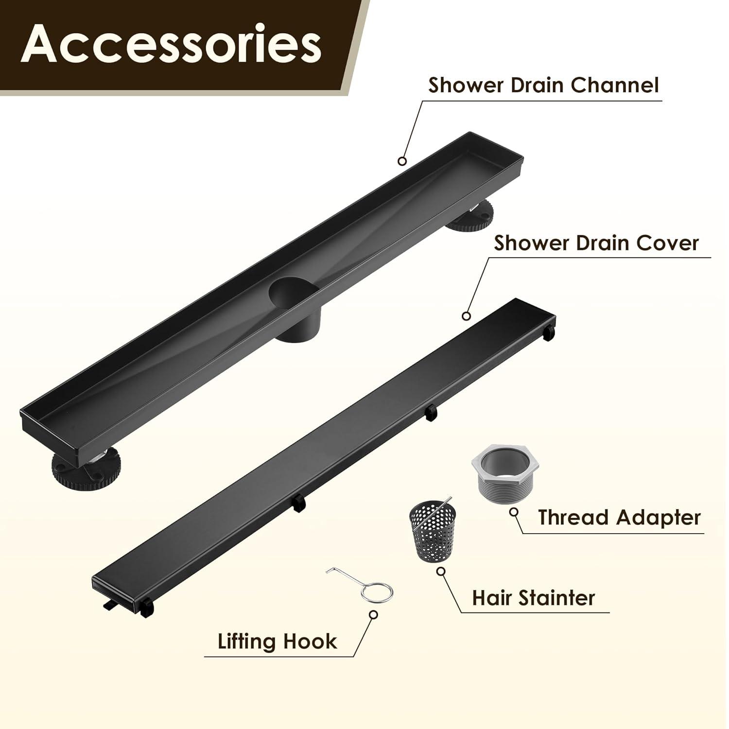 VIBRANTBATH 1 24'' W Linear Grid FD06-N-24