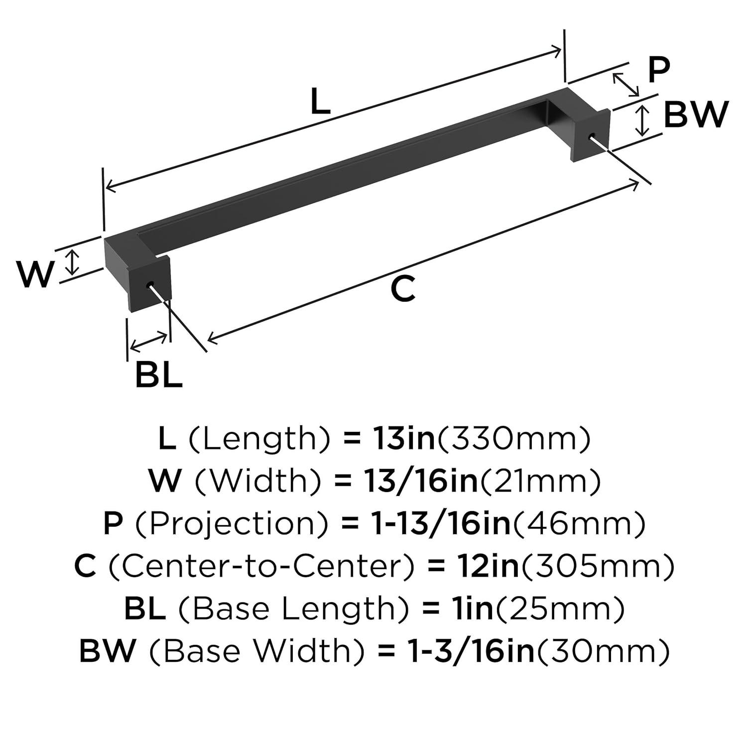 Amerock Appoint 12" Center to Center Appliance Pull