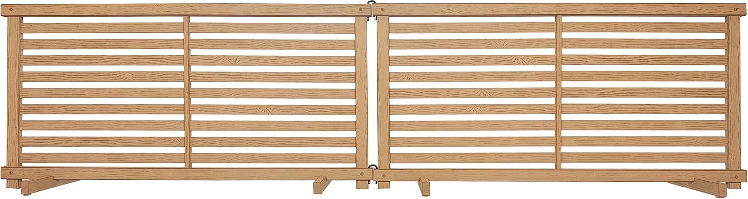 Zippity Outdoor Products 22in H x 44in W (2 Panels) Freestanding Zippity Portable Puppy Fence Kit, Cedar Color Dog Puppy Playpen, Dog Fence Outdoor for Yard, Vinyl Picket Outdoor Dog Fence, Dog Play Pen Indoors, ZP19072