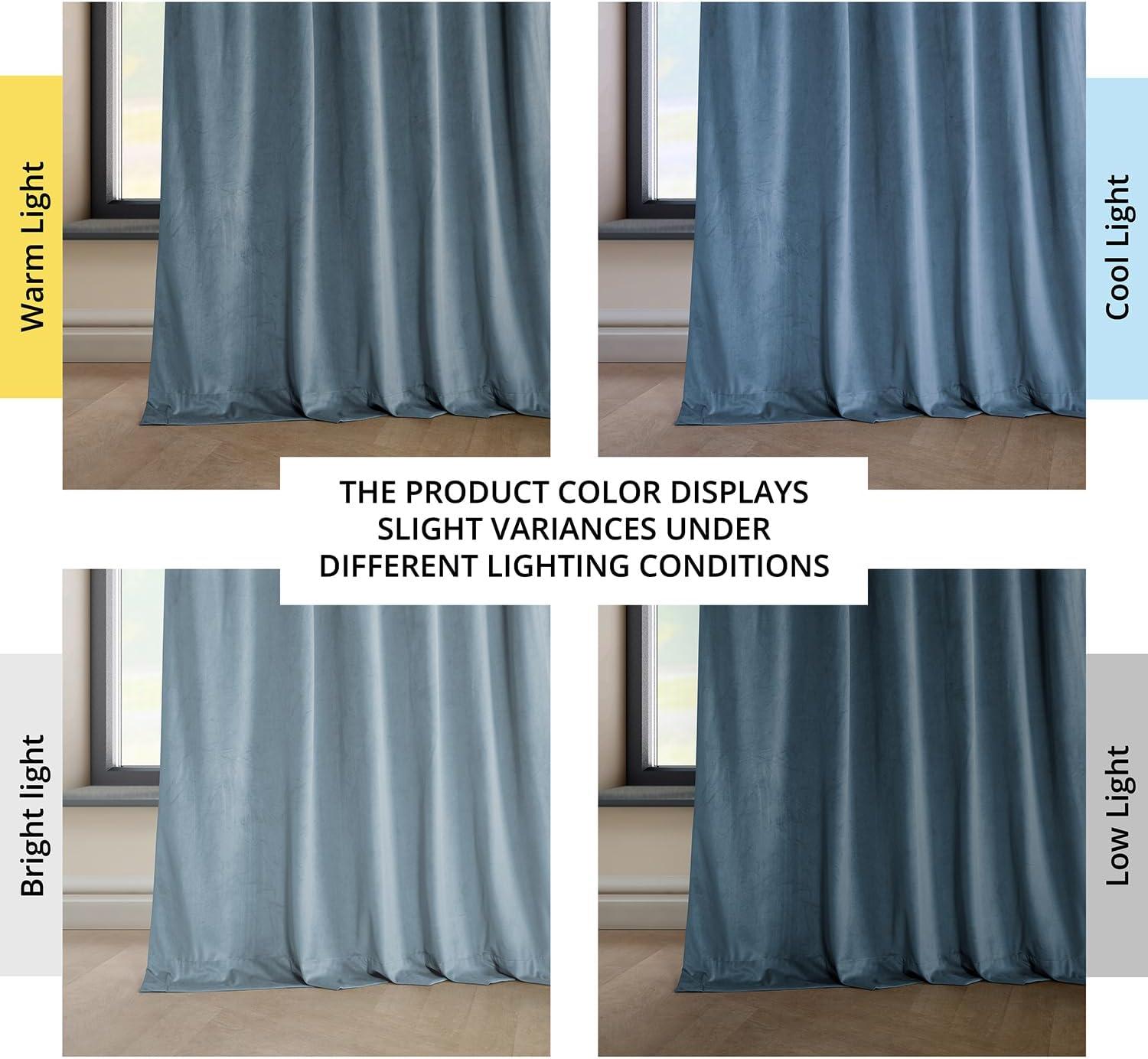 AllModern Loria Plush Velvet 100% Blackout Curtains For Bedroom, Living Room - Single Panel