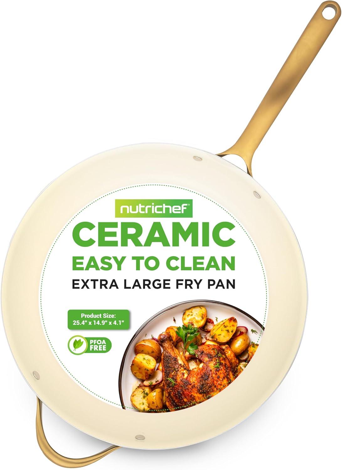 NutriChef NutriChef 14 in. Non Stick Aluminum Frying Pan