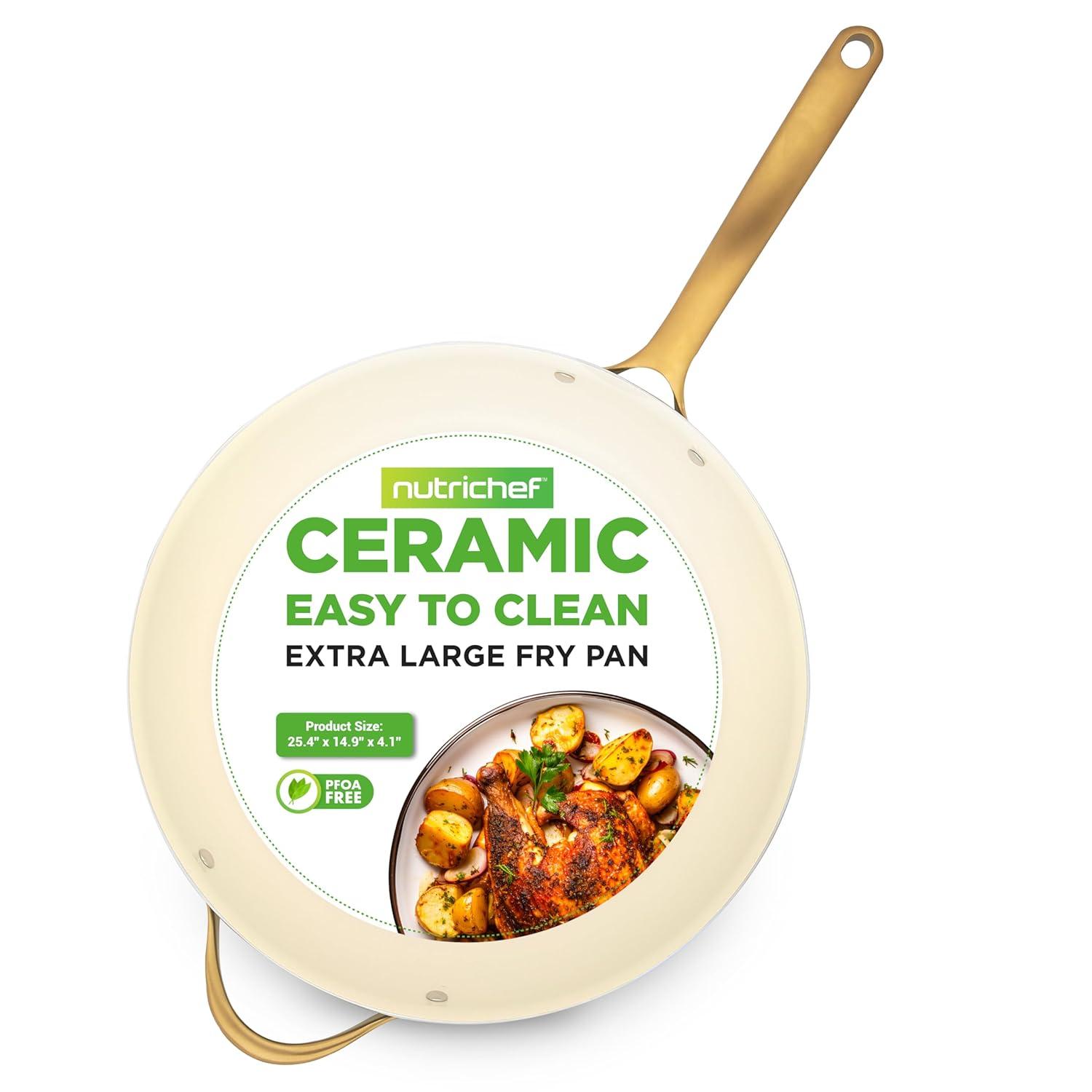 NutriChef NutriChef 14 in. Non Stick Aluminum Frying Pan