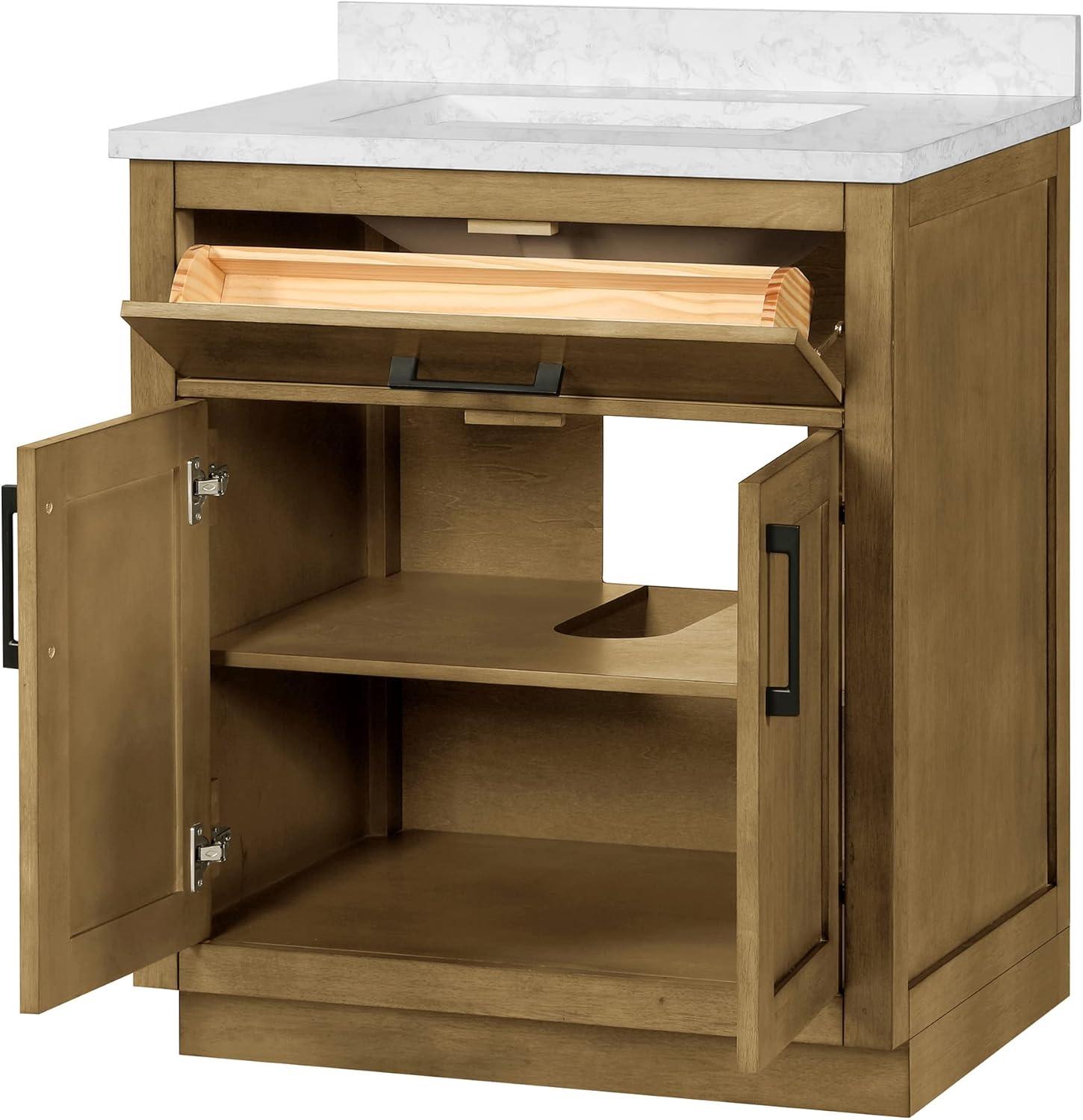 OVE Decors Athea 72 in. W Bath Vanity with Premium Countertop and Power Bar