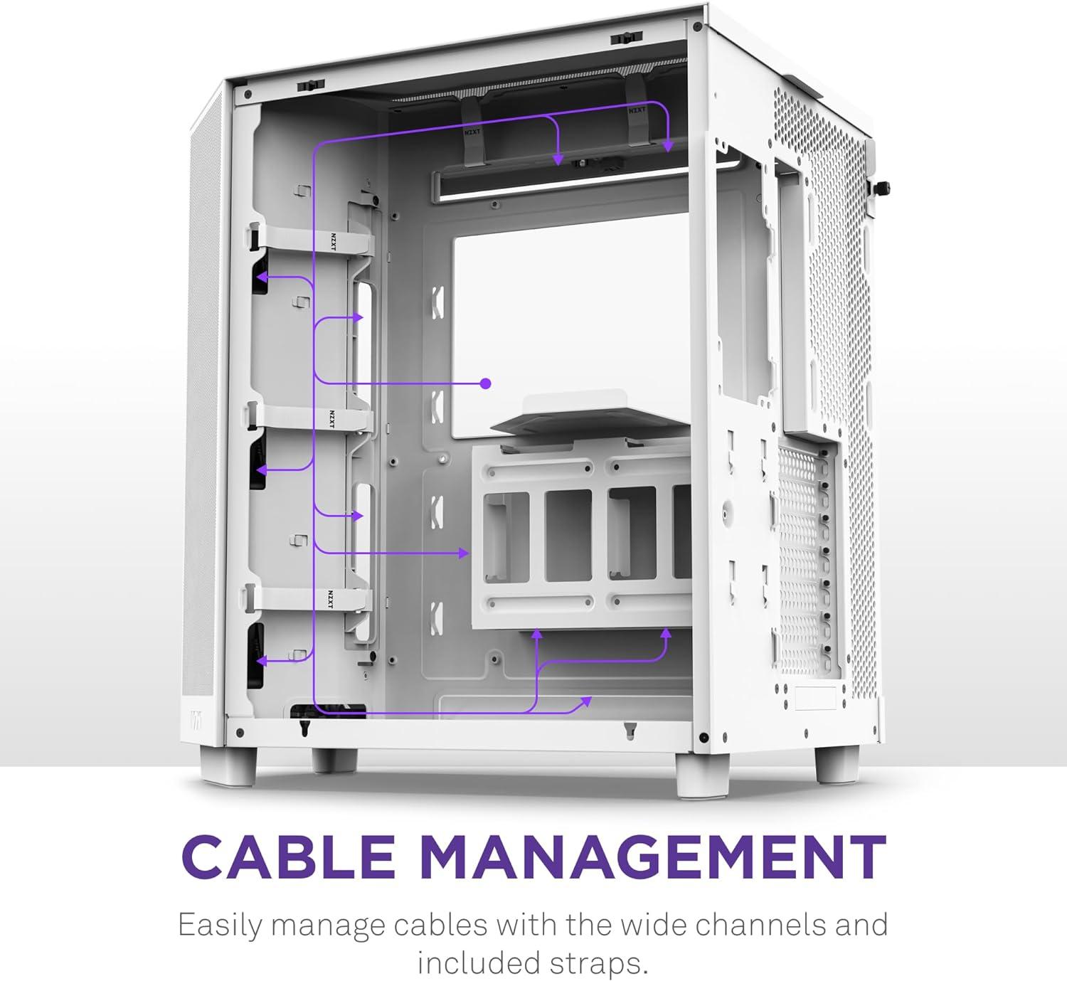 Matte White Mid-Tower Gaming Case with RGB Fans